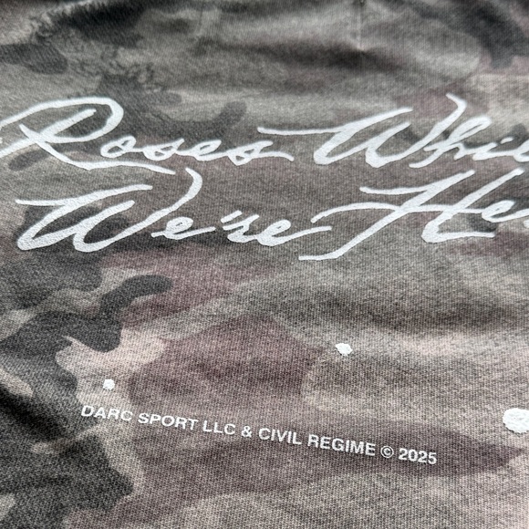 Darc Sport x Civil Regime Roses While We’re Here Baby Tee - Camo - Large - Picture 8 of 8